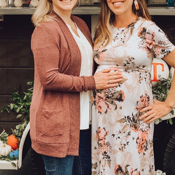 Maternity Ivory Floral Maxi Dress - Picture 5 of 9